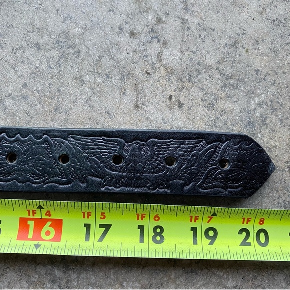 Vintage Dog Collar Hand-tooled Leather Eagle - Picture 6 of 10